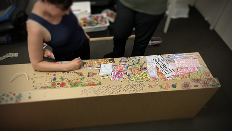 Decorating a casket