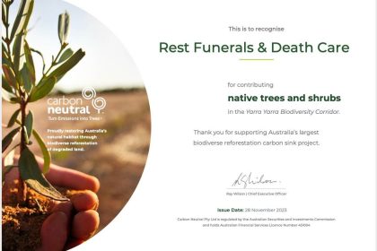 Offset funerals by planting trees