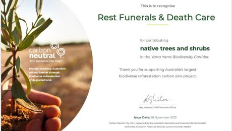 Offset funerals by planting trees